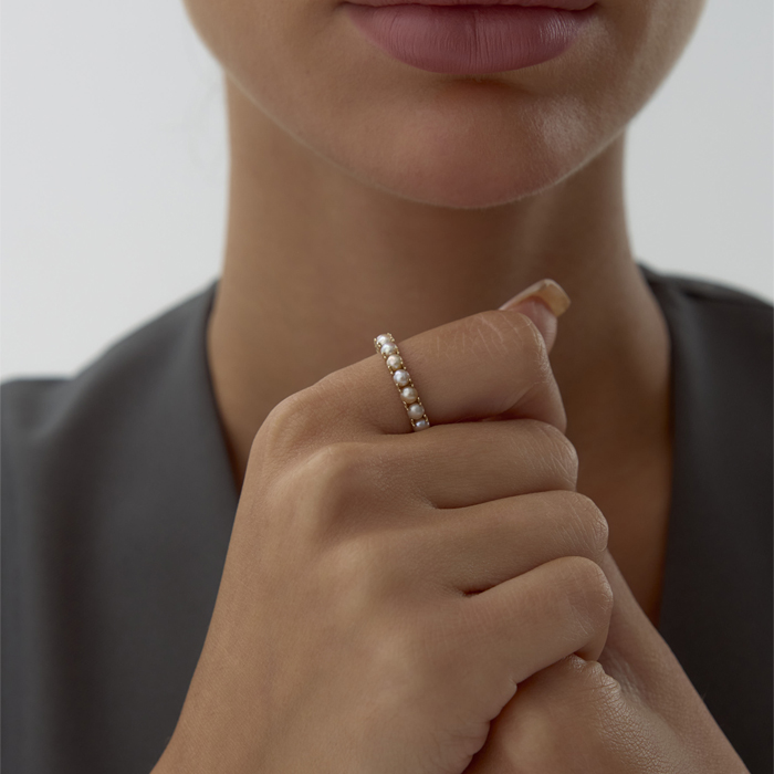 Soft White Pearl Yüzük - Arax