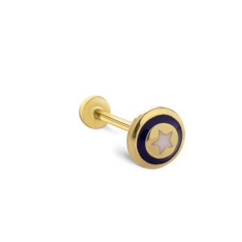 Star Lacivert Mineli Tragus Piercing - Alen