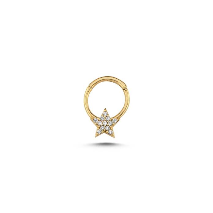 Star Taşlı Helix Piercing - 1