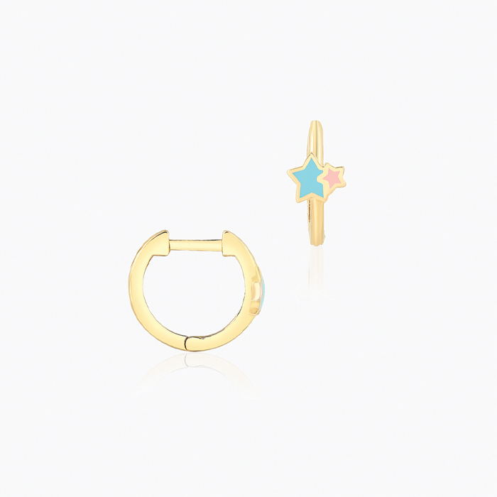 Stars Halka Çocuk Küpesi - Melike