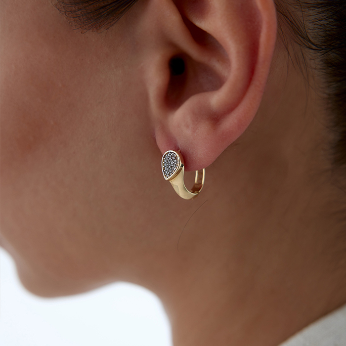 Su Damlası Taşlı Küpe - Arax (1)