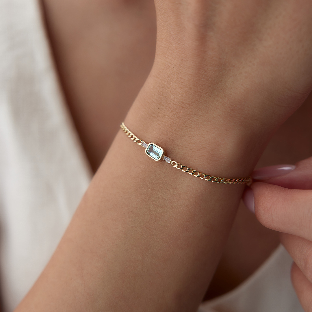 Su Yeşili Suva Baget Taşlı Bileklik - 2