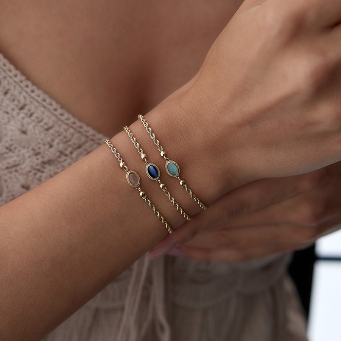 Su Yeşili Suva Baget Taşlı Bileklik - 4