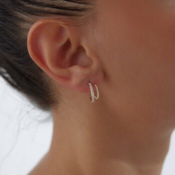 Su Yolu Sarmal İkili Küpe - Koçak