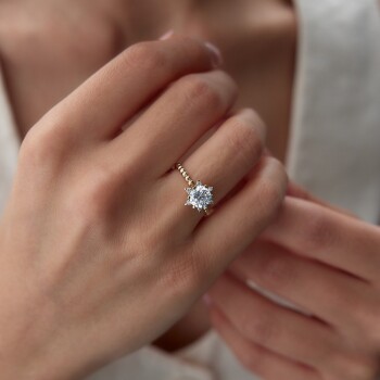 Sun Shine Tek Taş Yüzük - Nüans