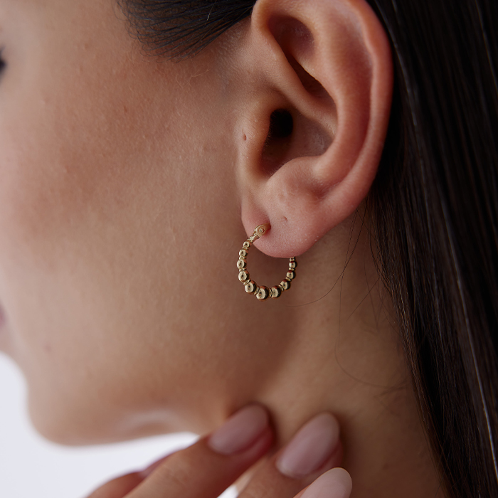 Süzme Ball Halka Küpe - Ador