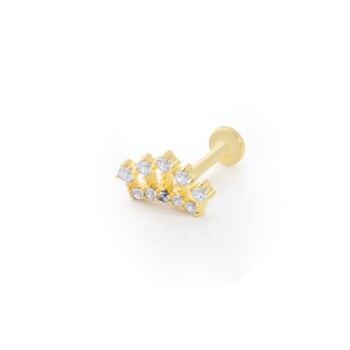 Taç Model Taşlı Tragus Piercing - Alen