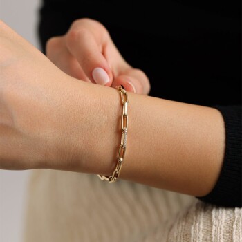 Taş Atlamalı Ataç Bileklik - Rayna (1)