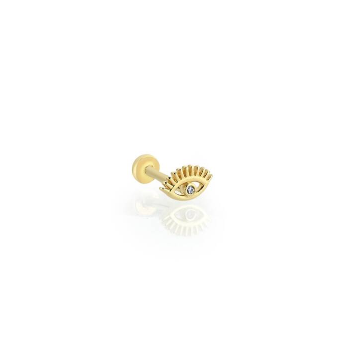 Taş Detay Göz Tragus Piercing - 1