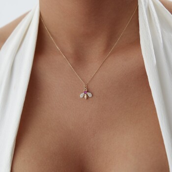 Taş Detaylı Arı Kolye - Gökhan Bera