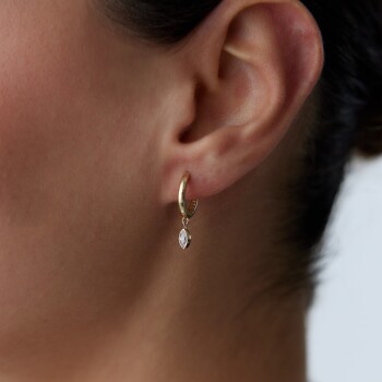 Taş Sallantılı Halka Küpe - Rayna