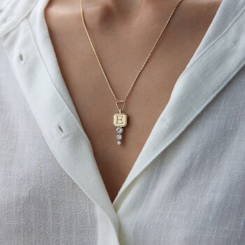 Tasarım Tria Harf Kolye - Özkonak