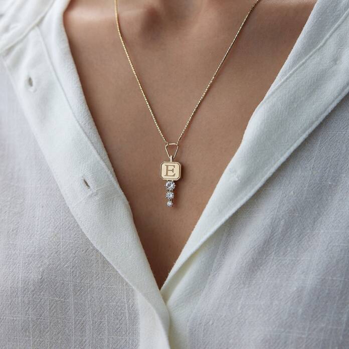 Tasarım Tria Harf Kolye - 1