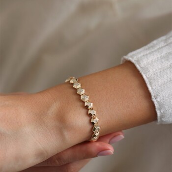 Taşlı Altıgen Bileklik - 1