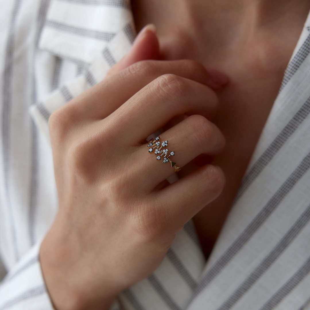 Taşlı Arrow Yüzük - 3