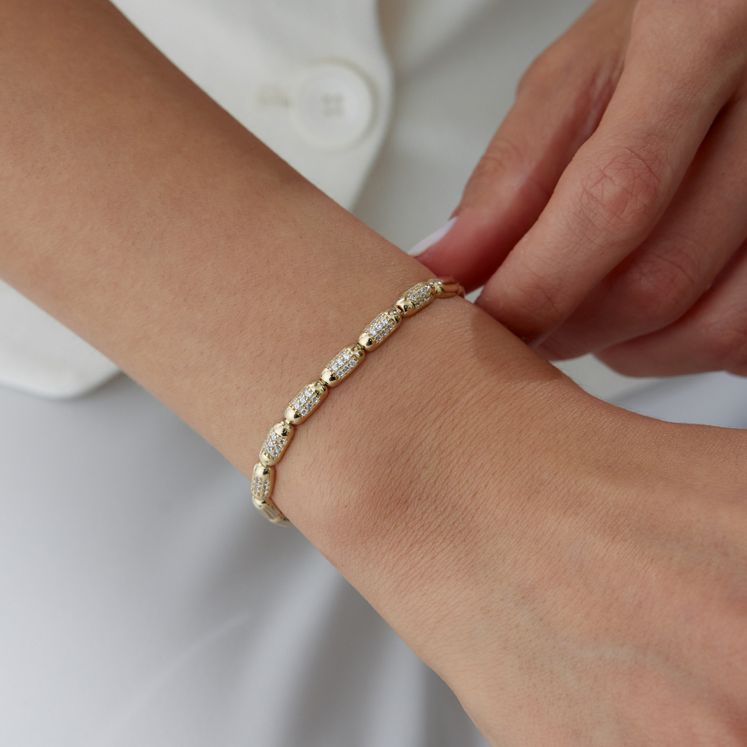 Taşlı Bakla Bileklik - 1