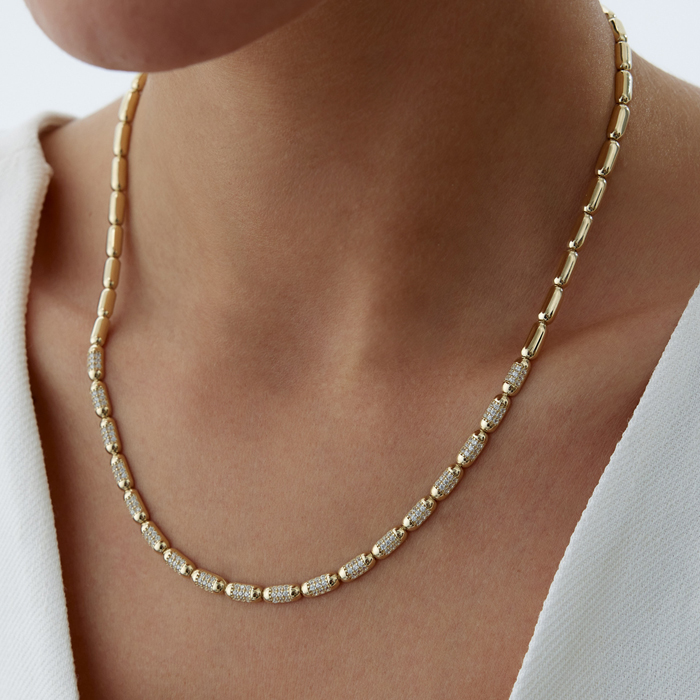 Taşlı Bakla Zincir - Fiemma