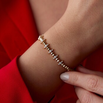 Taşlı Bombe Shuriken Bileklik - Alen (1)