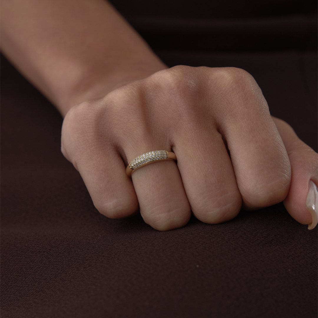 Taşlı Bombe Yüzük - 1