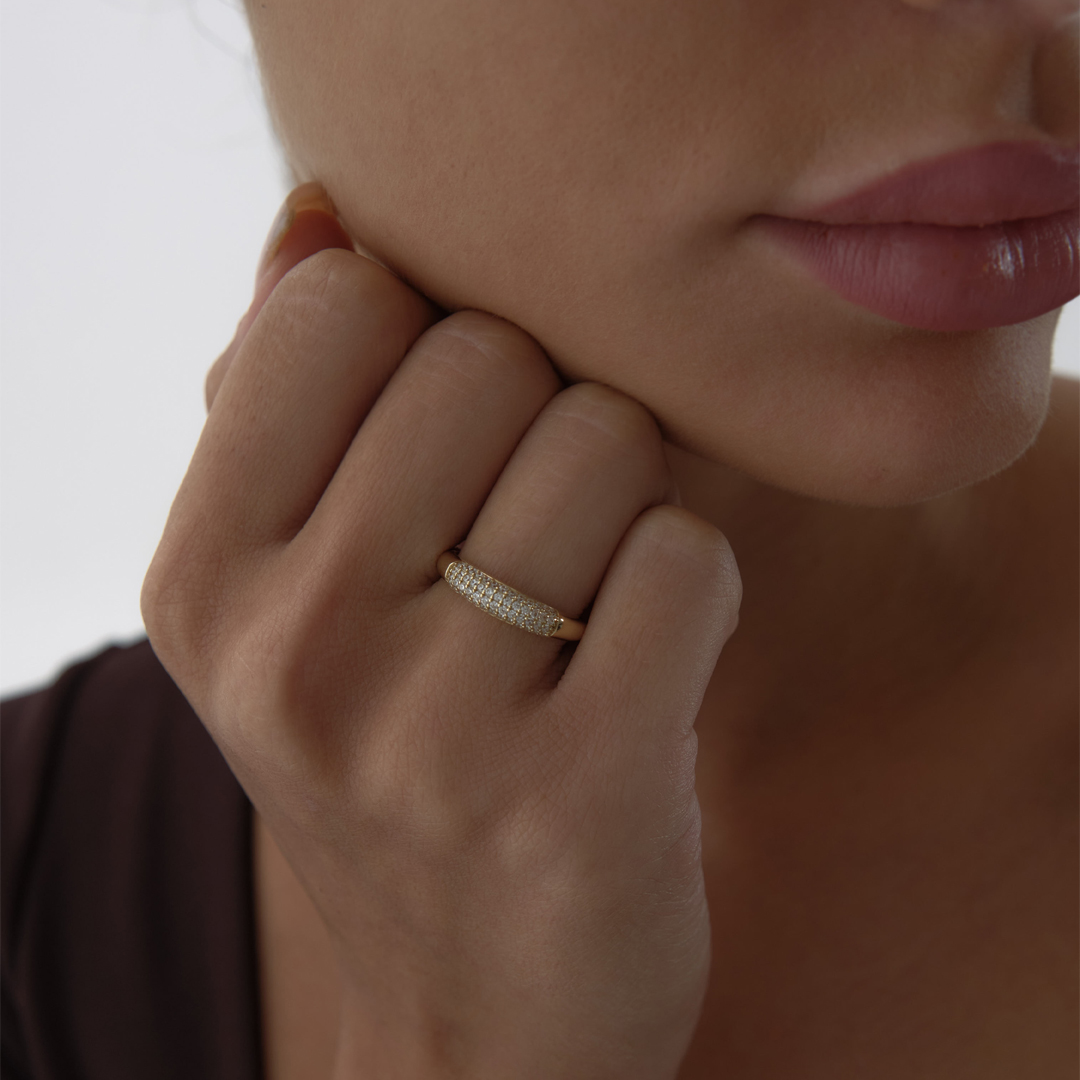 Taşlı Bombe Yüzük - 2