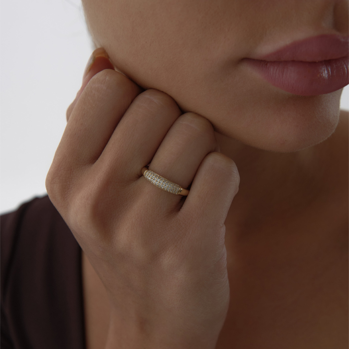 Taşlı Bombe Yüzük - MİST (1)