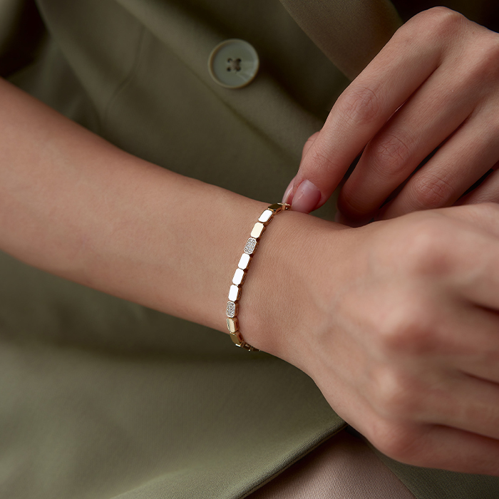 Taşlı Chocolate Bileklik - Rayna (1)