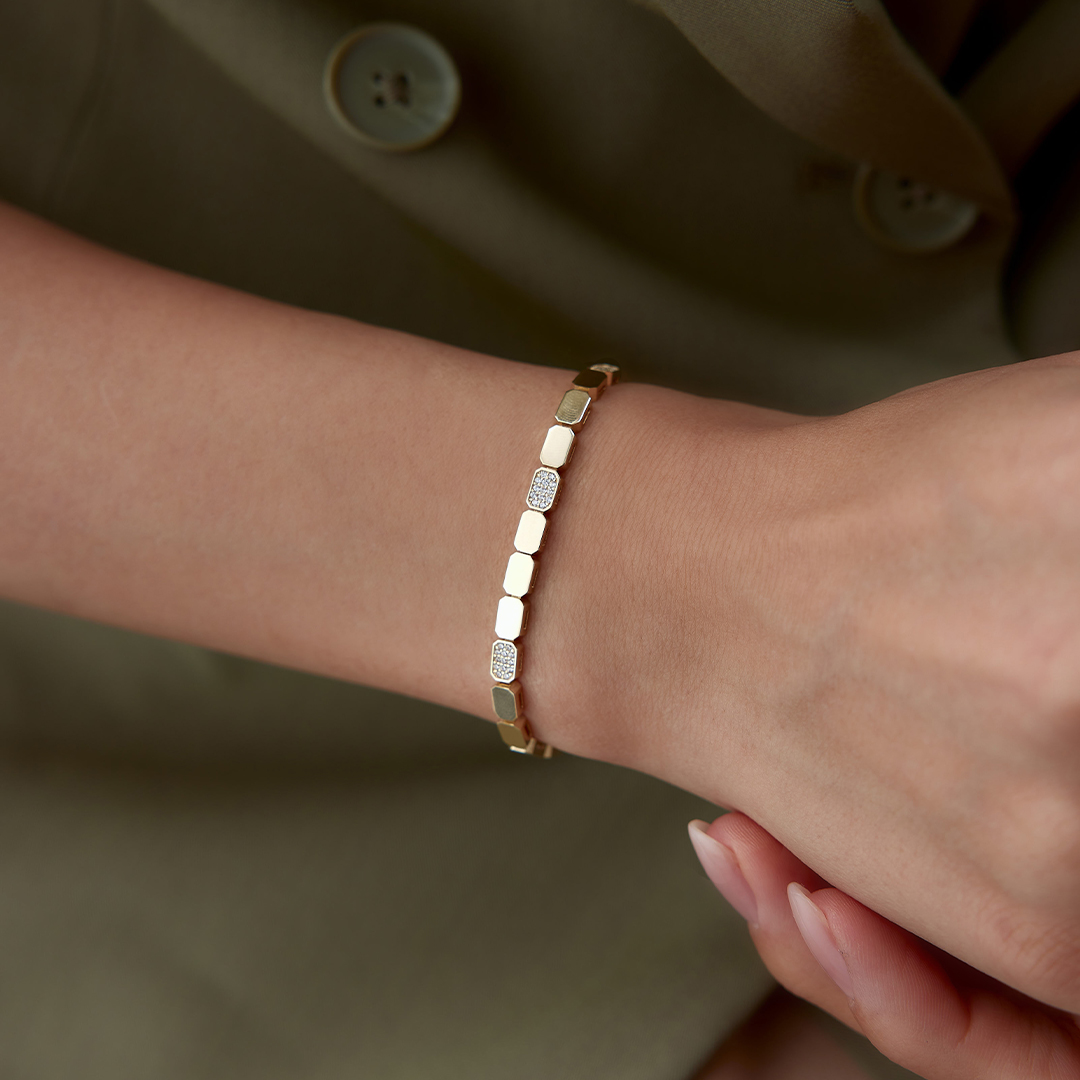 Taşlı Chocolate Bileklik - 1