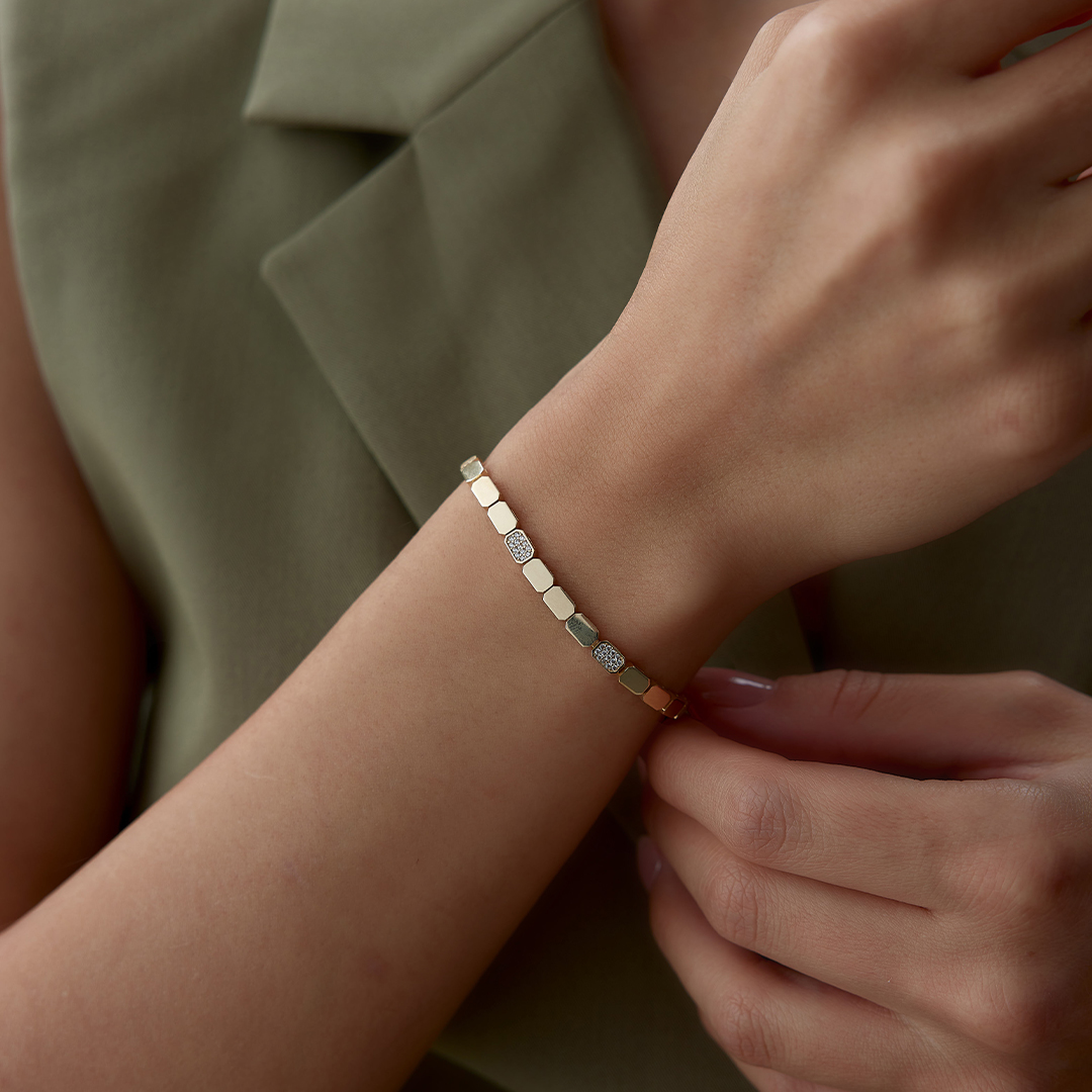 Taşlı Chocolate Bileklik - 4