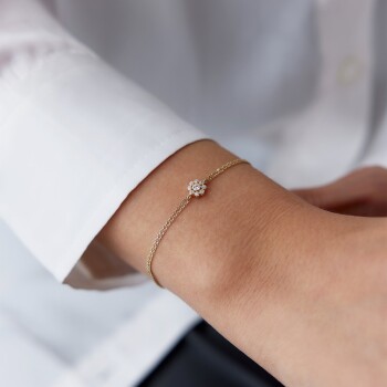 Taşlı Çiçek Bileklik - Rayna (1)