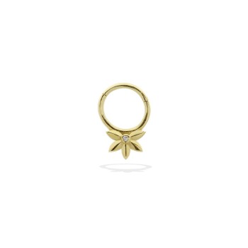 Taşlı Çiçek Helix Piercing - 1