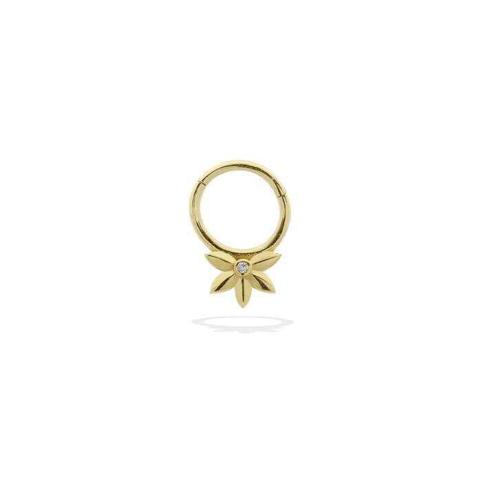 Taşlı Çiçek Helix Piercing - 1