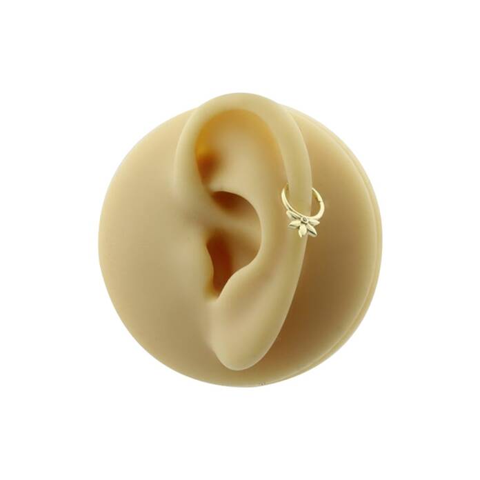 Taşlı Çiçek Helix Piercing - 2