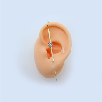 Taşlı Çiçek Hook Baston Küpe - Dianora (1)