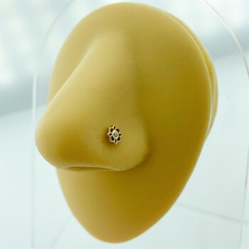 Taşlı Çiçek Motifli Altın Hızma - Dianora (1)