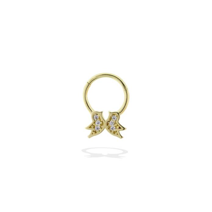 Taşlı Çivi Motifli Helix Piercing - 1