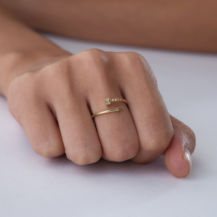 Taşlı Çivi Yüzük - Cemart (1)