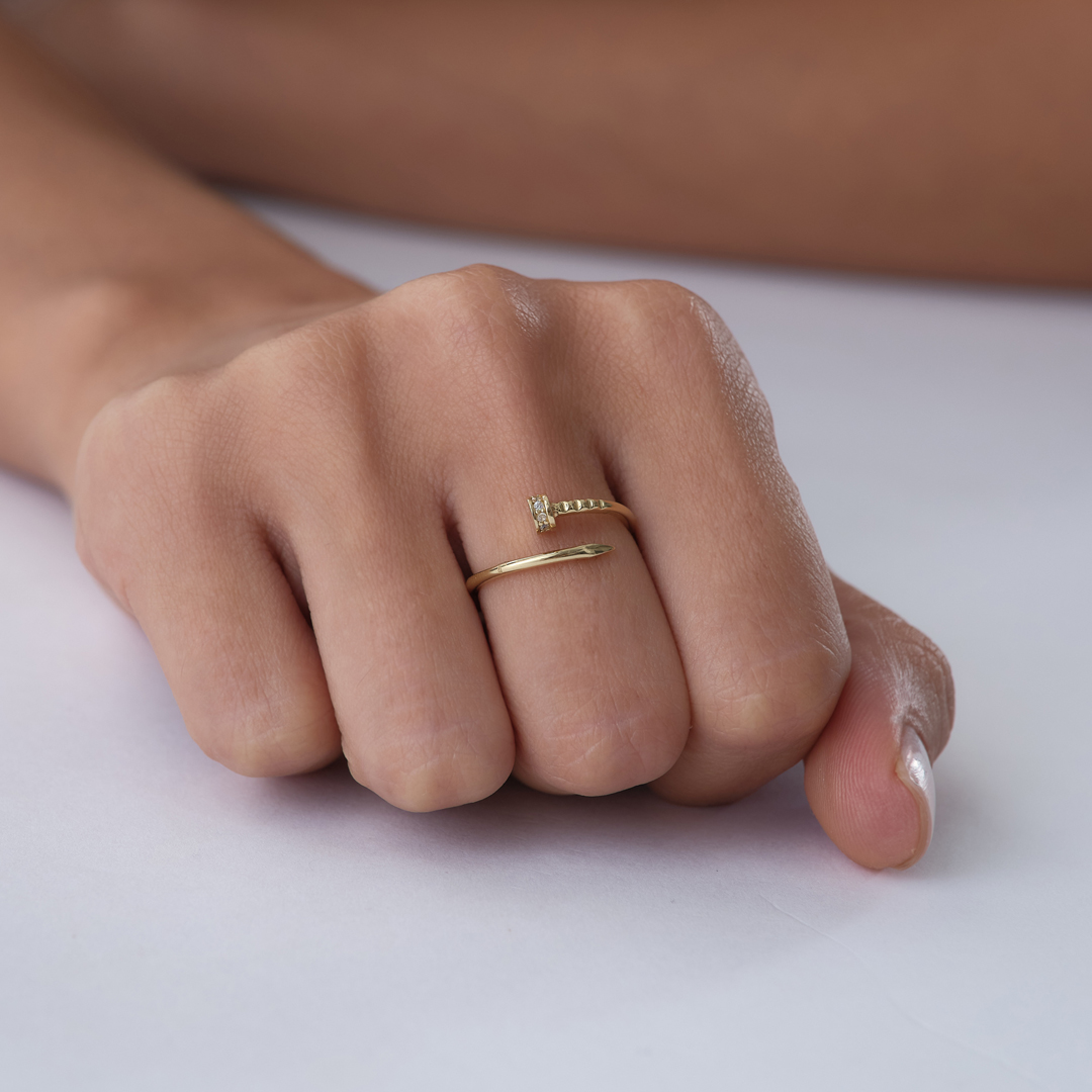 Taşlı Çivi Yüzük - 2