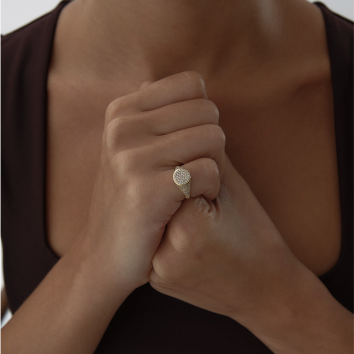 Taşlı Damga Yüzük - MİST