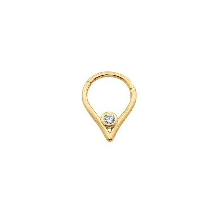 Taşlı Damla Helix Piercing - 1