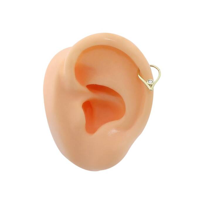 Taşlı Damla Helix Piercing - 2