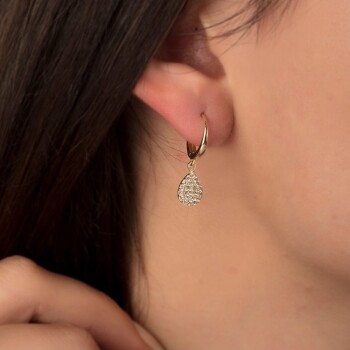 Taşlı Damla Küpe - CNR