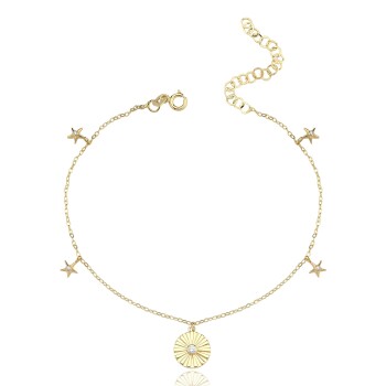 Taşlı Deniz Yıldızı Ve Çarkıfelek Halhal - Rayna (1)