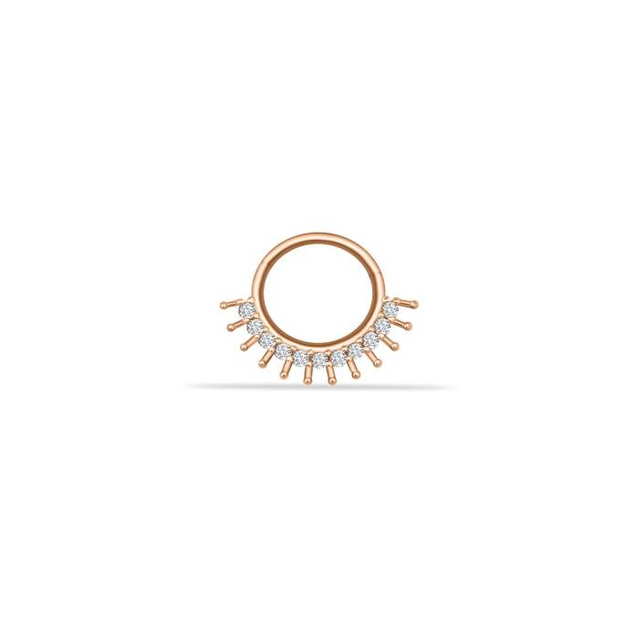 Taşlı Diken Motifli Helix Piercing - 1