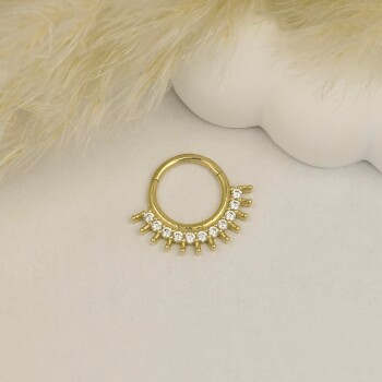 Taşlı Diken Motifli Helix Piercing - 3