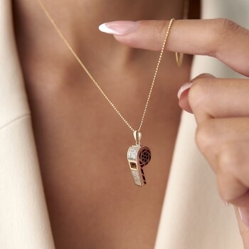 Taşlı Düdük Kolye - Alen