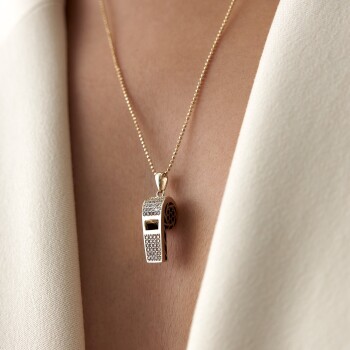 Taşlı Düdük Kolye - Alen (1)