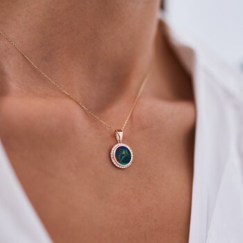 Taşlı Dünya Kolye - Rayna (1)