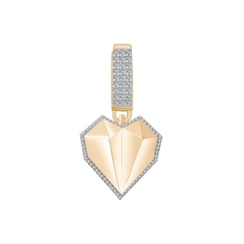 Taşlı Elmas Kalp Charm - Ema