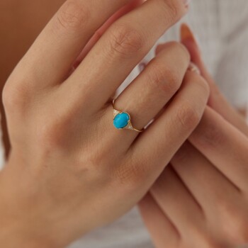 Taşlı Firuze Yüzük - Nüans