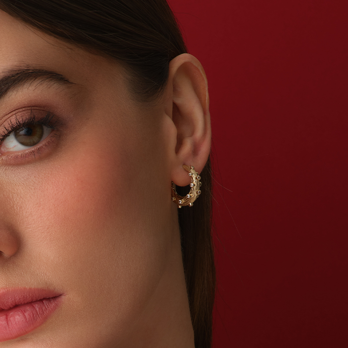 Taşlı Galaxy Küpe - Rayna